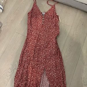 Vintage urban outfitters geometric red midi dress